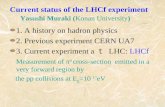 Current status of the LHCf experiment Yasushi Muraki (Konan University) 1. A history on hadron physics 2. Previous experiment CERN UA7 3. Current experiment.