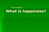 What is happiness? What is Happiness. Many people believe….