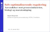 1 Selv-optimaliserende regulering Anvendelser mot prosessindustrien, biologi og maratonløping Sigurd Skogestad Institutt for kjemisk prosessteknologi,