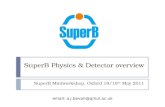 SuperB Physics & Detector overview SuperB Miniworkshop, Oxford 18/19 th May 2011 email: a.j.bevan@qmul.ac.uk.