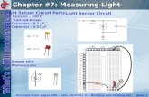 Slide 1 Chapter #7: Measuring Light Light Sensor Circuit Parts (1) (1)Resistor – 220 Ω (red-red-brown) (1) Capacitor – 0.1  F (1) Capacitor – 0.01  F.