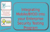 MobileSecurity Vulnerability Assessment Tools for the Enterprise Mobile Security Vulnerability Assessment Tools for the Enterprise Integrating Mobile/BYOD.