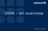 DiDA – an overview. The DiDA suite ICT in Enterprise Multimedia Graphics DiDA (equivalent to 4 GCSEs) CiDA (equivalent to 2 GCSEs) AiDA (equivalent to.