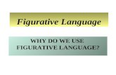 WHY DO WE USE FIGURATIVE LANGUAGE? Figurative Language.
