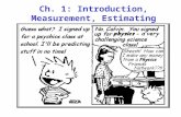Ch. 1: Introduction, Measurement, Estimating. 1. The Nature of Science 2. Models, Theories, & Laws 3. Measurement & Uncertainty Significant Figures 4.