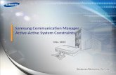 Samsung Communication Manager Active-Active System Constraints Mar. 2013.