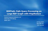 RDFPath: Path Query Processing on Large RDF Graph with MapReduce Martin Przyjaciel-Zablocki et al. University of Freiburg ESWC 2011 24 May 2013 SNU IDB.