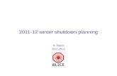 2011-12 winter shutdown planning A.Tauro 28-2-2012.
