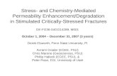 Stress- and Chemistry-Mediated Permeability Enhancement/Degradation in Stimulated Critically-Stressed Fractures DE-FG36-04GO14289, M001 October 1, 2004.