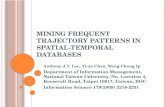 M INING FREQUENT TRAJECTORY PATTERNS IN SPATIAL - TEMPORAL DATABASES Anthony J.T. Lee, Yi-an Chen, Weng-Chong Ip Department of Information Management,