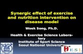 Synergic effect of exercise and nutrition intervention on disease model Wook Song, Ph.D. Health & Exercise Science Laboratory Institute of Sport Science.