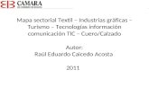 Mapa sectorial Textil – Industrias gráficas – Turismo – Tecnologías información comunicación TIC – Cuero/Calzado Autor: Raúl Eduardo Caicedo Acosta 2011.