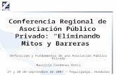Conferencia Regional de Asociación Público Privado: “Eliminando Mitos y Barreras” Definición y Fundamentos de una Asociación Público Privada Mauricio Cárdenas.