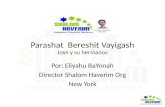 Parashat Bereshit Vayigash José y su hermanos Por: Eliyahu BaYonah Director Shalom Haverim Org New York.