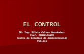 EL CONTROL DR. Ing. Silvio Calves Hernández. Prof. CONSULTANTE Centro de Estudios de Administración Publica.
