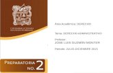 Área Académica: DERECHO Tema: DERECHO ADMINISTRATIVO Profesor: JOSE LUIS GUZMÁN MONTER Periodo: JULIO-DICIEMBRE 2015.