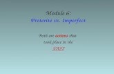 Module 6: Preterite vs. Imperfect Both are actions that took place in the PAST.