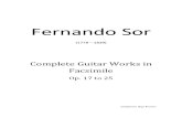 Sor, Fernando - Facsimile Op. 17 to 25