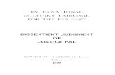 Dissetient Jugement of Justice Pal