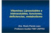 Vitaminas Liposolubles e Hidrosolubles, Funciones, Deficiencias.