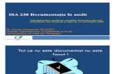 ISA 230 Documentatia in Audit 2014