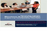 Manual Elecciones Juntas Vecinales Dirigido Municipalidades Distritales