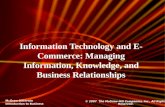 Materi 9 : Information Technology and E-Commerce: Managing Information, Knowledge, and Business Relationships