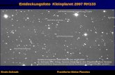 Entdeckungsfoto Kleinplanet 2007 RH133 Erwin Schwab Frankfurter kleine Planeten 2007 RH133 (19,5mag) 2007 RF31 (18,8mag) 2007 RR146 (19,5mag) 2007 RP307.