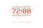 Aktion 72 Stunden und die Schweiz steht Kopf Aktion 72 Stunden – 10. -13. September 2015 | SAJV - CSAJ.