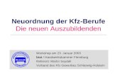 Neuordnung der Kfz-Berufe Die neuen Auszubildenden Workshop am 23. Januar 2003 biat / Handwerkskammer Flensburg Referent: Martin Seydell Verband des Kfz-Gewerbes.