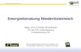 Die Energieberatung NÖ ist eine Initiative von NÖ Energie-Landesrat Dr. Stephan Pernkopf Energieberatung Niederösterreich Mag. (FH) Christa Greinöcker.