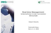 IWI-HSG Real-time Management: Unternehmen in der vernetzten Wirtschaft Hubert Österle Telematik Days, Bern, 5. 3. 2003.