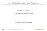 Seite 123.10.2000Dr. J. Winkler  jw jweb Entwicklungen und Projekte Dr. Jochen Winkler  Frankfurt,