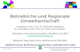 Heinz K. Prammer Informationsveranstaltung SBWL Stand 18. Februar 2009 1 Betriebliche und Regionale Umweltwirtschaft Vorstand: a.Univ.-Prof. Dr. Reinhold.