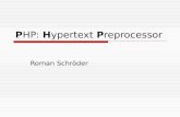 PHP: Hypertext Preprocessor Roman Schröder. 25.06.2015PHP2 / 28 Überblick  Was ist PHP?  Installation  Konfiguration  Sicherheit  Sprachkonstrukte.