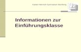 Informationen zur Einführungsklasse Kaiser-Heinrich-Gymnasium Bamberg.