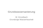 Grundwassersanierung W. Kinzelbach Grundzüge Wasserhaushalt.