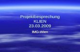 Projektbesprechung KLIEN 23.03.2009 IMG-Wien. Klien Projektbesprechung 23.03.2009 Klimazonen mit HZB-Messstationen.