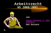 Arbeitsrecht von Peter Winkler v. Mohrenfels Uni Rostock WS 2000/2001.