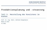 Teil 3: Herstellung der Konsistenz im Knoten Prof. Dr.-Ing. habil. Wilhelm Dangelmaier Modul W 2332 SS 2015 Produktionsplanung und -steuerung.