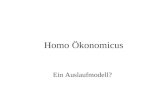 Homo Ökonomicus Ein Auslaufmodell?. Homo Socialis.