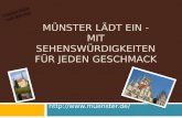 MÜNSTER LÄDT EIN - MIT SEHENSWÜRDIGKEITEN FÜR JEDEN GESCHMACK  Digitale Reise nach Münster.