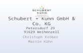 Schubert + Kühn GmbH & Co. KG Petersdorf 29 91629 Weihenzell Christoph Kröber Martin Kühn.