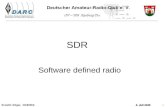 OV – T08 Neuburg/Do. Erstellt: Edgar, DG8MDA 1 4. Juli 2015 SDR Software defined radio.