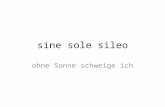 Sine sole sileo ohne Sonne schweige ich. Ausbildungskonzept für das Internat am HIF 2014 Ein Entwurf für die Hochschule Luzern, Abteilung soziale Arbeit.