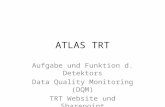 ATLAS TRT Aufgabe und Funktion d. Detektors Data Quality Monitoring (DQM) TRT Website und Sharepoint.