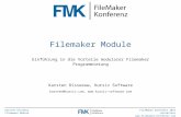Karsten Risseeuw Filemaker Module FileMaker Konferenz 2014 Winterthur  Filemaker Module Einführung in die Vorteile modularer.