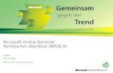 Microsoft Online Services Technischer Überblick (BPOS-S) Mössinger Volker Partner Technologie Berater.