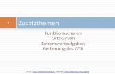Funktionsscharen Ortskurven Extremwertaufgaben Bedienung des GTR Zusatzthemen 334 E-Mail: klaus_messner@web.de, Internet: @web.de.