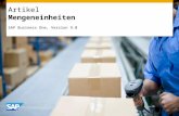 INTERN Artikel Mengeneinheiten SAP Business One, Version 9.0.